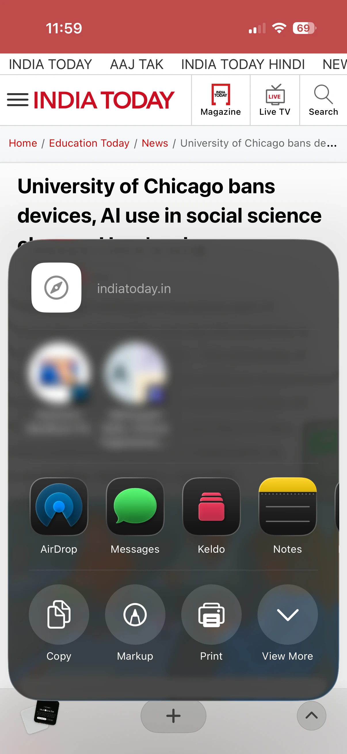 Web link, second screen